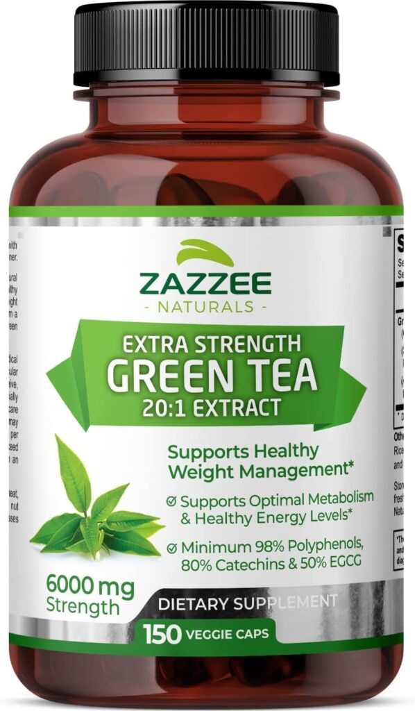 Best Green Tea Supplements For Weight Loss Vitality Vance   Zazzee 598x1024 